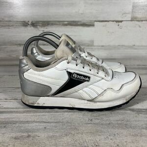 Reebok Womens Classic Harman Run Lifestyle‎ Sneaker Black Silver Metallic 7